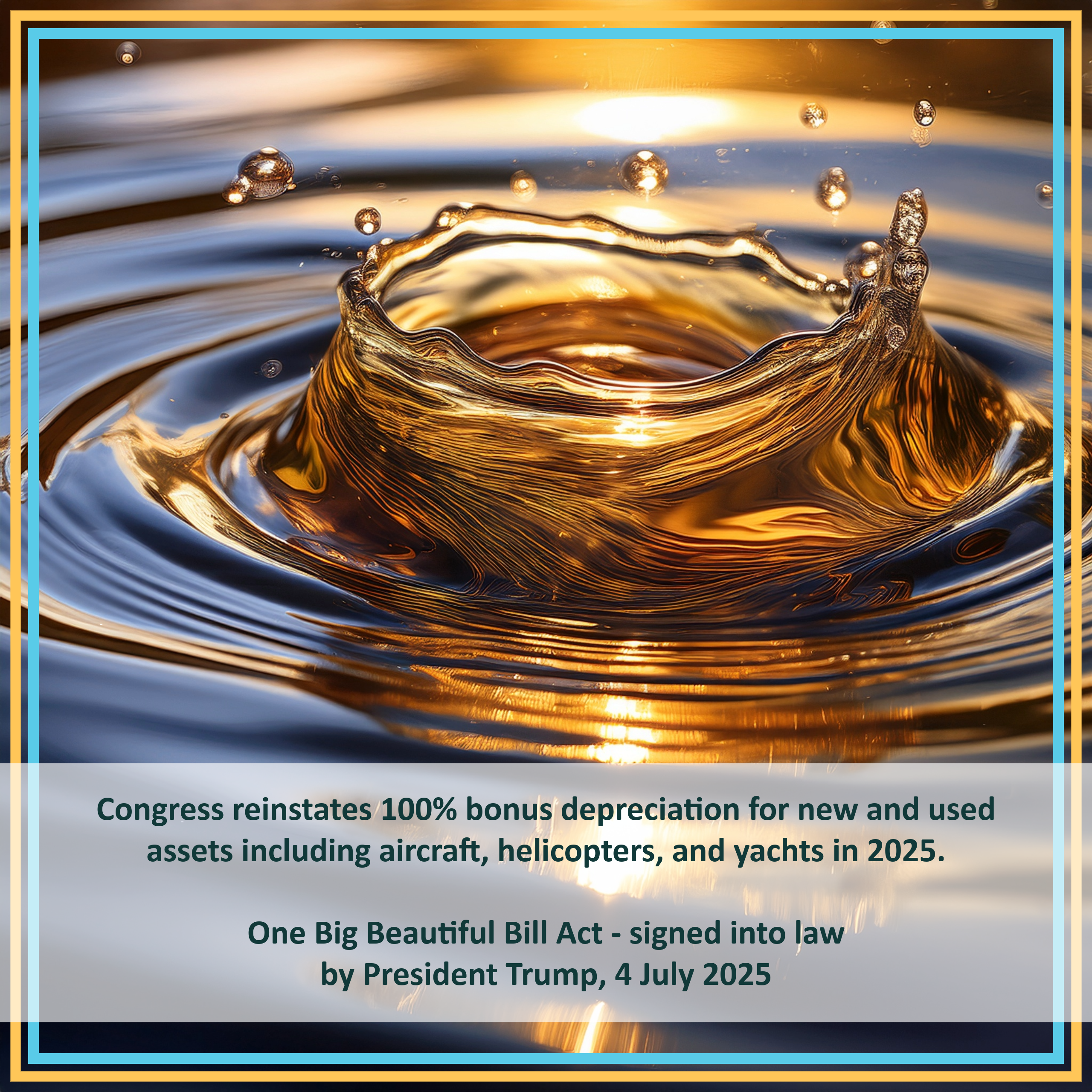 100% Bonus Depreciation Is Back: Could 2025 be the year to buy a Business Aircraft, Helicopter or Yacht?